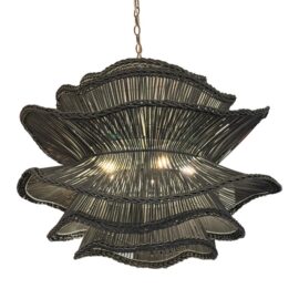 Made Goods Alondra Charcoal Gray Chandelier. Original Price: $2,660