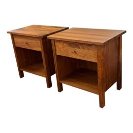 Room & Board Emerson Walnut Nightstands, a Pair. Original Price: $1,900
