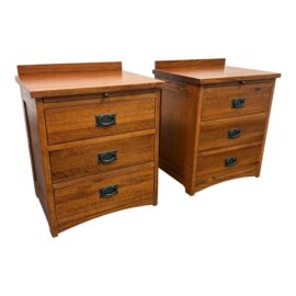 Circa 2002 Kimball Home Model 71-110 Artisan's Night Stands, a Pair. Original Price: $1,850