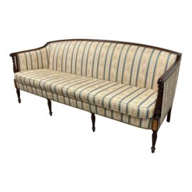 Circa 1984 Hickory Chair James River Mahogany Sheraton Style Sofa