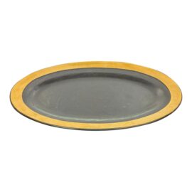 Annie Glass Roman Oval Platter + 24k Gold Trim
