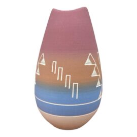 Vintage Sioux Pottery Handcrafted + Symbols Vase