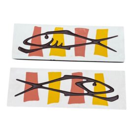 Circa 1959 Artist Richter Ceramic Fish Wall Hangings, a Pair