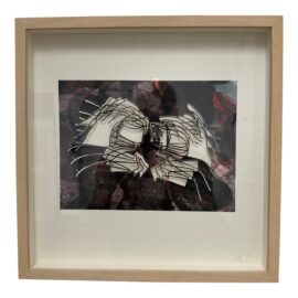Circa 2008 Lyndi Sayles "Untitled " Medium Paper Framed. Original Price: $1,270