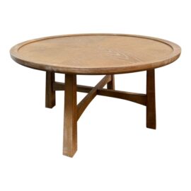 Contemporary Round Wood Coffee Table