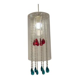 NEW DWM Maloos Custom Design Lucite & Crystal Pendant. Original Price: $1,800