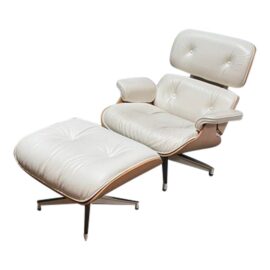 Charles and Ray Eames for Herman Miller Design Within Reach Eames Lounger + Ottoman. Original Price: $6,900
