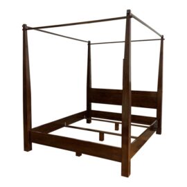 California King Size by Gerard for Dessin Fournir Norton Walnut Canopy Bed Frame. Original Price: $12,000