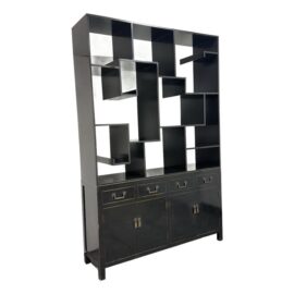 Soho GeometricAsian Tall Two Piece Bookcase. Original Price: $2,200