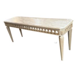 Custom XL Antiqued Finish Marble Console