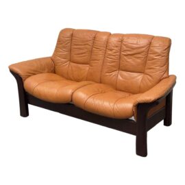 Ekornes Stressless Buckingham Recliner Leather Loveseat. Original Price: $4,000