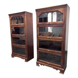 Lexington Furniture Cherry Wood Barrister Bookcases, a Pair