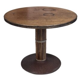 Mid 20th Century John + Elinor McGuire Reeded Bamboo Dining Table