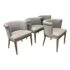 Century Furniture Camille Brass Dining Arm Chairs, Set of Four. Original Price: $9,750
