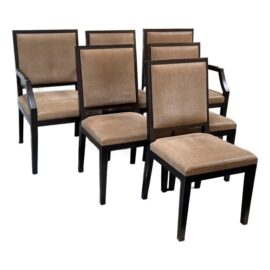 Christian Liaigre for Holly Hunt Custom Louis XVI Dining Chairs, Set of 6