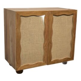 Modern Organic Scalloped Door Cabinet