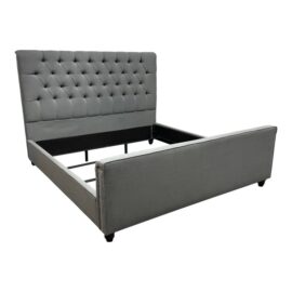 Eastern King Living Spaces Tufted Bed Frame