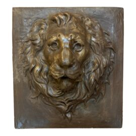Antique Cast Lion Composite Head Wall Decor