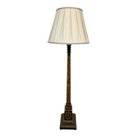Traditional Handpainted Wood Floor Lamp