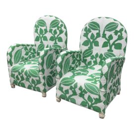 Nigerian Yoruba Tribe Beaded Accent Chairs, Pair. Original Price: $4,300