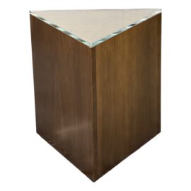 Michael Merrill Custom Made Triangular Burl Wood Modern Side Table