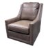 NEW Taylor King Larsen Swivel Leather Wingback Lounge Chair. Original Price: $4,700