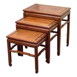 Hong Kong Rosewood Nesting Tables, Set of Three