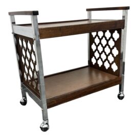 Mid Century Modern Style Rolling Cart