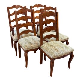 Guy Chaddock French Provençal Ladder Back Dining Chairs, Set of Five