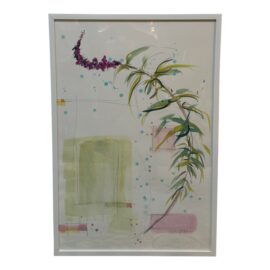 Isabel Wyatt Custom Framed “Salvia Mexicana I” Original Painting