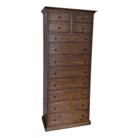 Vintage Shaker Twelve Drawer Extra Tall High Boy Dresser
