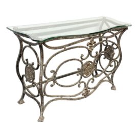 Ethan Allen French Creole Wrought Iron Console Table