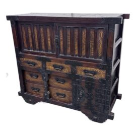19th Century Antique Japanese Sendai Bo Tansu