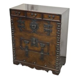 Antique Korean Scholar Two-Level Book Chest Joseon Dynasty