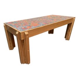 Peter Keresztury Hand Painted Abstract Coffee Table