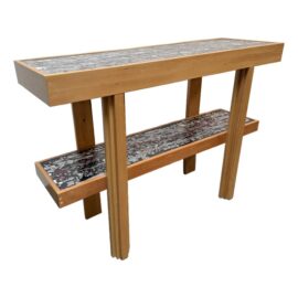 Peter Keresztury Hand Painted Abstract Console Table