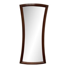 Hand Carved Concave Wood Frame Mirror
