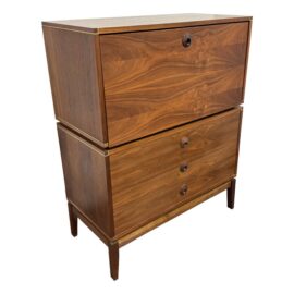 Mid 20th Century Brown & Saltman Two Piece Walnut Bar