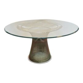 Warren Platner for Knoll for Design Within Reach Platner Wire + Glass Dining Table. Original Price: $5,566