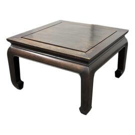 Vintage Indonesian Stained Teak Wood Side Table