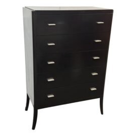 Baronet Contemporary Black Five Drawer Dresser