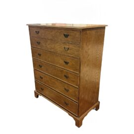 Vintage Six Drawer American Oak Veneer Dresser