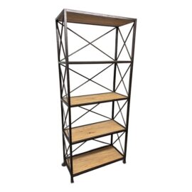 Noir Elm Industrial Rustic Open Bookcase. Original Price: $1,900
