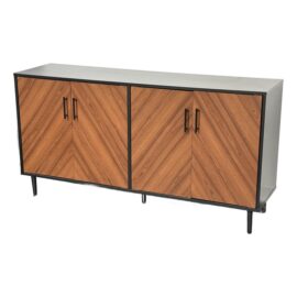 Walker Edison Caye Modern 4-Door Bookmatch Buffet-Sideboard. Original Price: $270