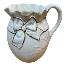 Antique Ironstone "Bow" Pitcher