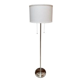 Possini Euro Stainless Steel Floor Lamp