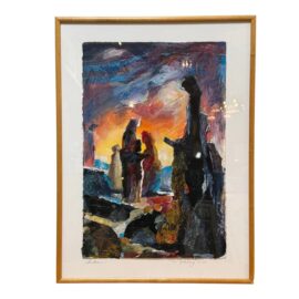 Circa 1992 Ann Baldwin "The Gathering" Original Art Work, Framed