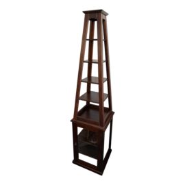 Ballard Designs Wood + Glass Obelisk Etagere
