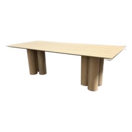 NEW Custom Design Triple Beam Ash Wood Dining Table. Original Price: $4,925