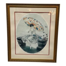 Louis Icart "Parasol" Print, Framed